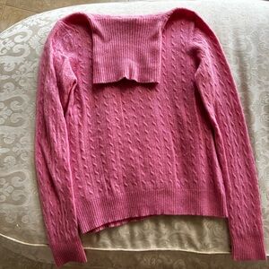 Pink Cable Knit Sweater